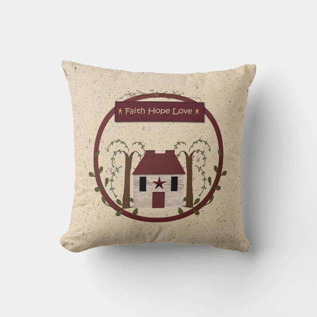 Faith Hope Liebe Pillow Kissen (Vorderseite)