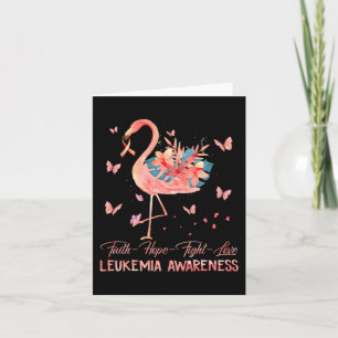 Faith Hope Liebe Pink Flamingo Brust Leukemia Awar Karte