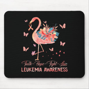 Faith Hope Liebe Pink Flamingo Brust Leukemia Awar Mousepad