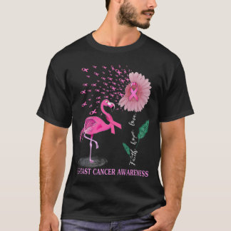 Faith Hope Liebe Pink Flamingo Ribbon T-Shirt