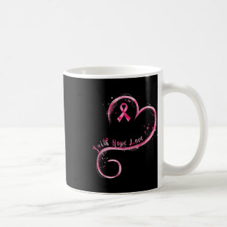 Faith Hope Liebe Pink Ribbon Brustkrebs Auswarenes Kaffeetasse