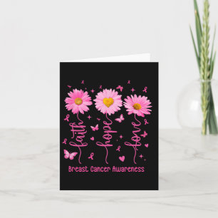 Faith Hope Liebe Pink Ribbon Brustkrebs Auswarenes Karte