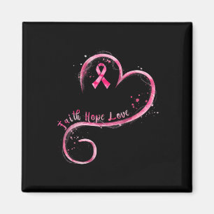 Faith Hope Liebe Pink Ribbon Brustkrebs Auswarenes Magnet