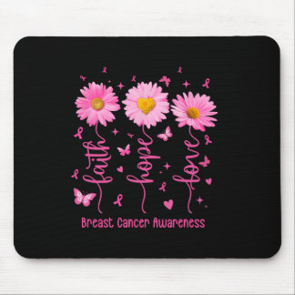 Faith Hope Liebe Pink Ribbon Brustkrebs Auswarenes Mousepad