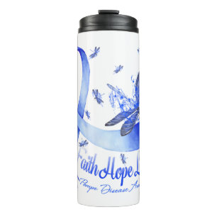 Faith Hope Liebe Pompe Disease Awareness Dragonfly Thermosbecher