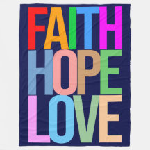 Faith Hope Liebe Positive bunt