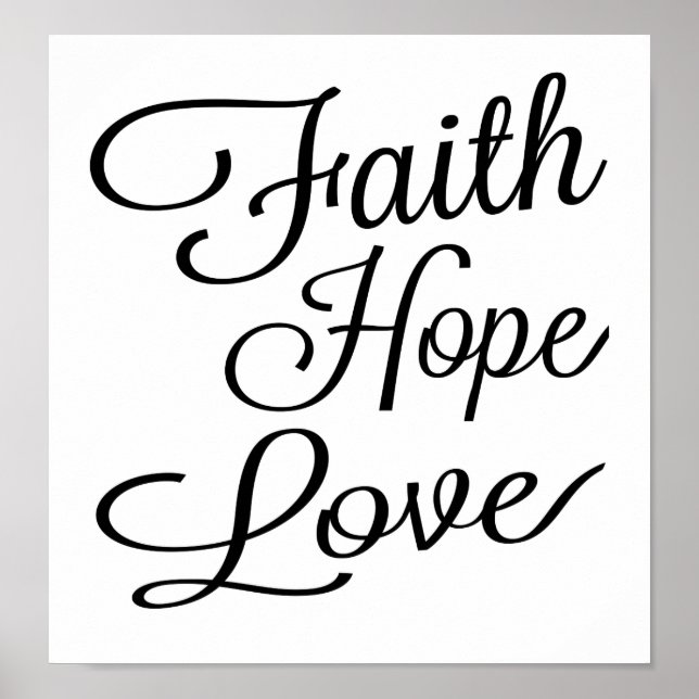 Faith Hope Liebe Poster (Vorne)