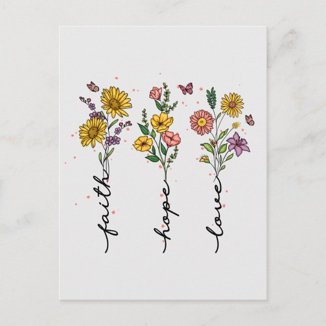 Faith-Hope-Liebe Postkarte (Vorderseite)