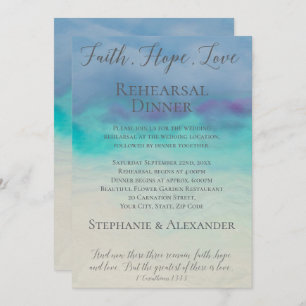 Faith Hope Liebe Probe Dinner Einladung