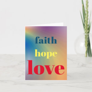 Faith Hope Liebe Rainbow Colors 