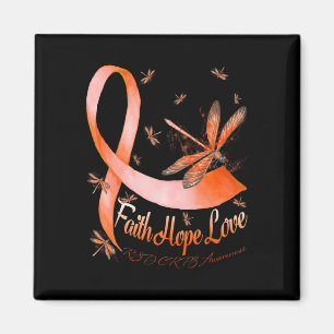 Faith Hope Liebe RSD CRPS Awareness Dragonfly Magnet