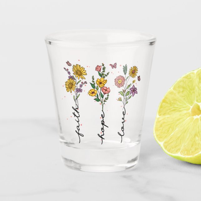 Faith-Hope-Liebe Schnapsglas (Vorderseite)