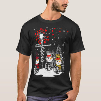 Faith Hope Liebe Snowman Jesus Dandelion Christlic T-Shirt