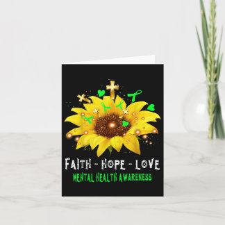 Faith Hope Liebe Sonnenblumen Psychische Gesundhei Karte