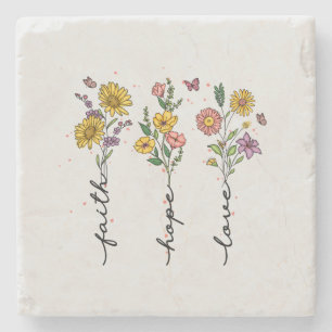 Faith-Hope-Liebe Steinuntersetzer