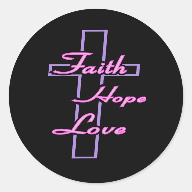 Faith Hope Liebe Sticker (Vorderseite)