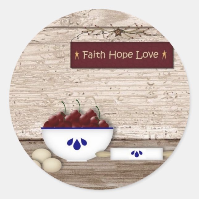 Faith Hope Liebe Sticker (Vorderseite)