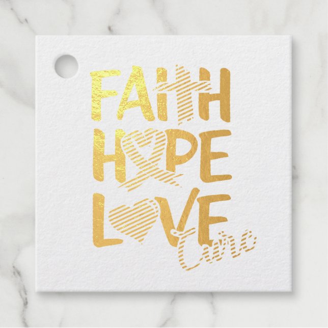 Faith Hope Liebe T - Shirt Schlüsselanhänger Butto Geschenkanhänger (Vorderseite)