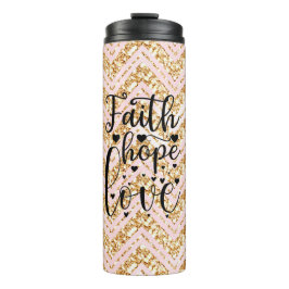 Faith Hope Liebe Thermosbecher