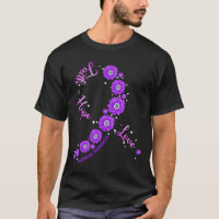 Faith Hope Liebe Überdosis Awareness Ribbon Blume