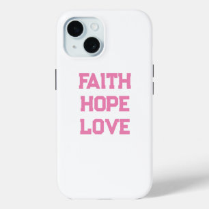 Faith Hope Liebe white pink Case-Mate iPhone Hülle