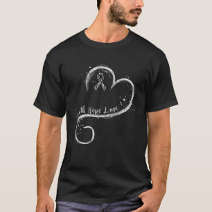 Faith Hope Liebe Zebra Ribbon Neuroendokriner Kreb T-Shirt