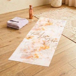 Faith Hope Love Boho Watercolor Fitness Mat Yogamatte