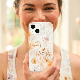 Faith Hope Love Elegant Floral Case-Mate iPhone 14 Hülle