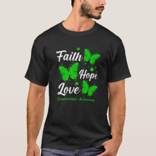 Faith Hope Love Gastroschisis Awareness Butterfly T-Shirt