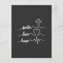 Faith Hope Love Postkarte