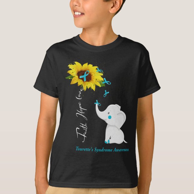 Faith Hope Love Tourette's Syndrome Awareness T-Shirt (Vorderseite)