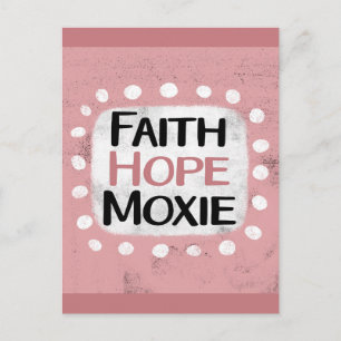 Faith Hope Moxie Postcard Postkarte