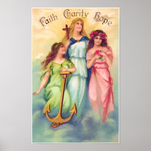 Faith Hope Wohltätigkeit Print Poster
