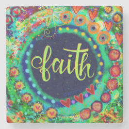 Faith Hübsch Colorful Inspiration Fun Drink Steinuntersetzer