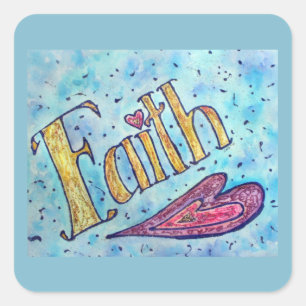 Faith Inspirational Word Art Decoder Sticker