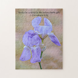 Faith Iris Blue Blume Bible Verse Puzzle