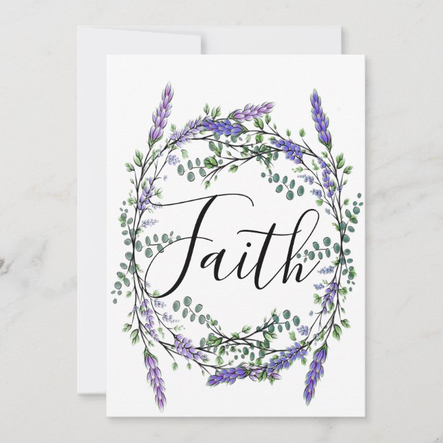 Faith Lavender und Eucalyptus Einladung (Vorderseite)