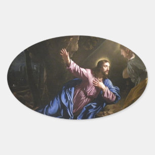 Faith Liebe Cross Gebet Christentum Frieden Schick Ovaler Aufkleber