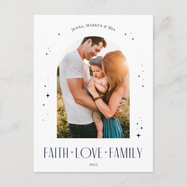 Faith Liebe Family Moderne Arena Weihnachten Blau (Vorderseite)