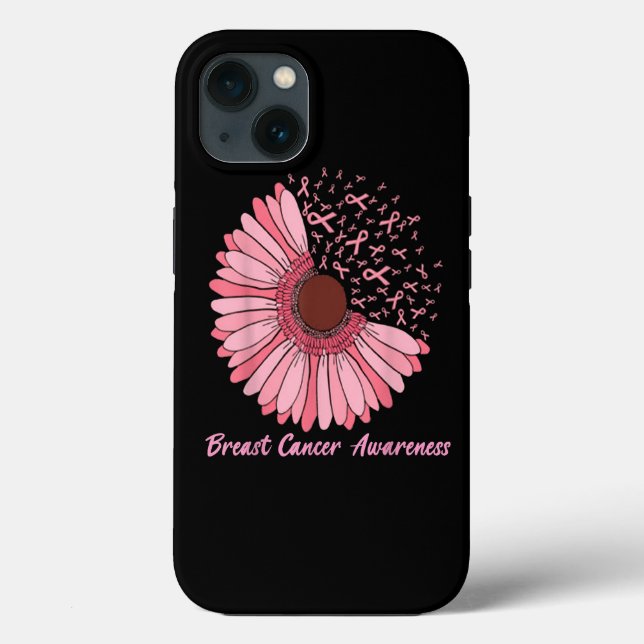 Faith Liebe Hoffnung Pink daisy Blume Brustkrebs A Case-Mate iPhone Hülle (Rückseite)
