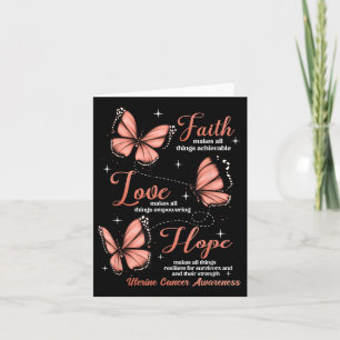Faith Liebe Hope Butterfly Uterine Cancer Awarenes Karte