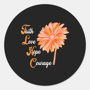 Faith Liebe Hope Courage Aml Leukemia Awareness Runder Aufkleber