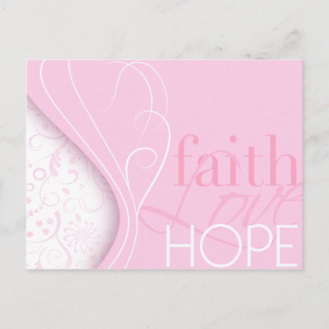 Faith Liebe Hope Postkarte (Vorderseite)