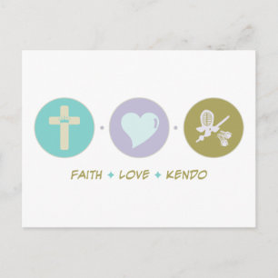 Faith Liebe Kendo Postkarte