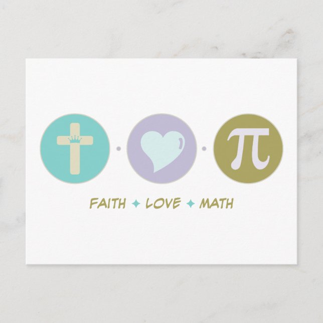 Faith Liebe Math Postkarte (Vorderseite)