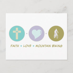 Faith Liebe Mountain Biking Postkarte