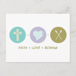 Faith Liebe Rowing Postkarte