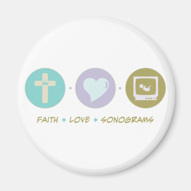 Faith Liebe Sonogrammen Magnet (Vorne)