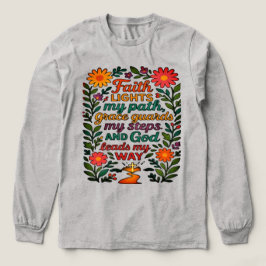 Faith Lights My Path Christian Art - Inspirationa Tri-Blend Shirt