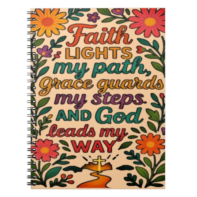Faith Lights My Path Christian Art - Inspirational Notizblock (Vorderseite)